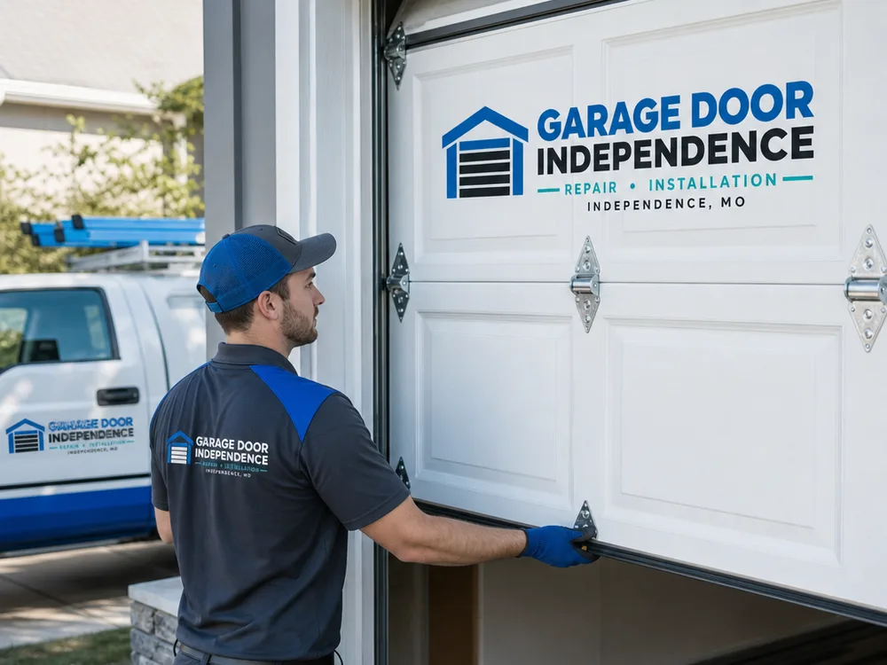 Residential garage door moving smoothly with hinges and rollers seated correctly